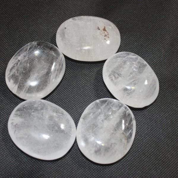 Clear Crystal Quartz Palm Stone